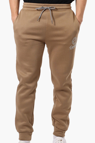 Canada Weather Gear Tie Waist Embroidered Joggers - Beige - Mens Joggers & Sweatpants - International Clothiers