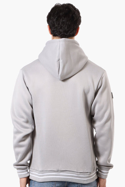 Canada Weather Gear Striped Cuff Hoodie - Grey - Mens Hoodies & Sweatshirts - International Clothiers