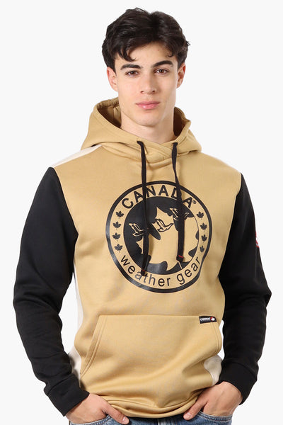 Canada Weather Gear Colour Block Hoodie - Beige - Mens Hoodies & Sweatshirts - International Clothiers