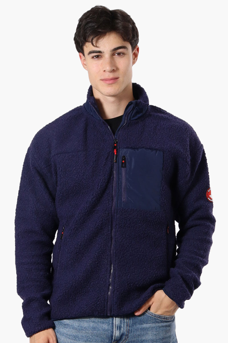 Canada Weather Gear Sherpa Zip Up Lightweight Jacket - Navy - Mens Lightweight Jackets - International Clothiers