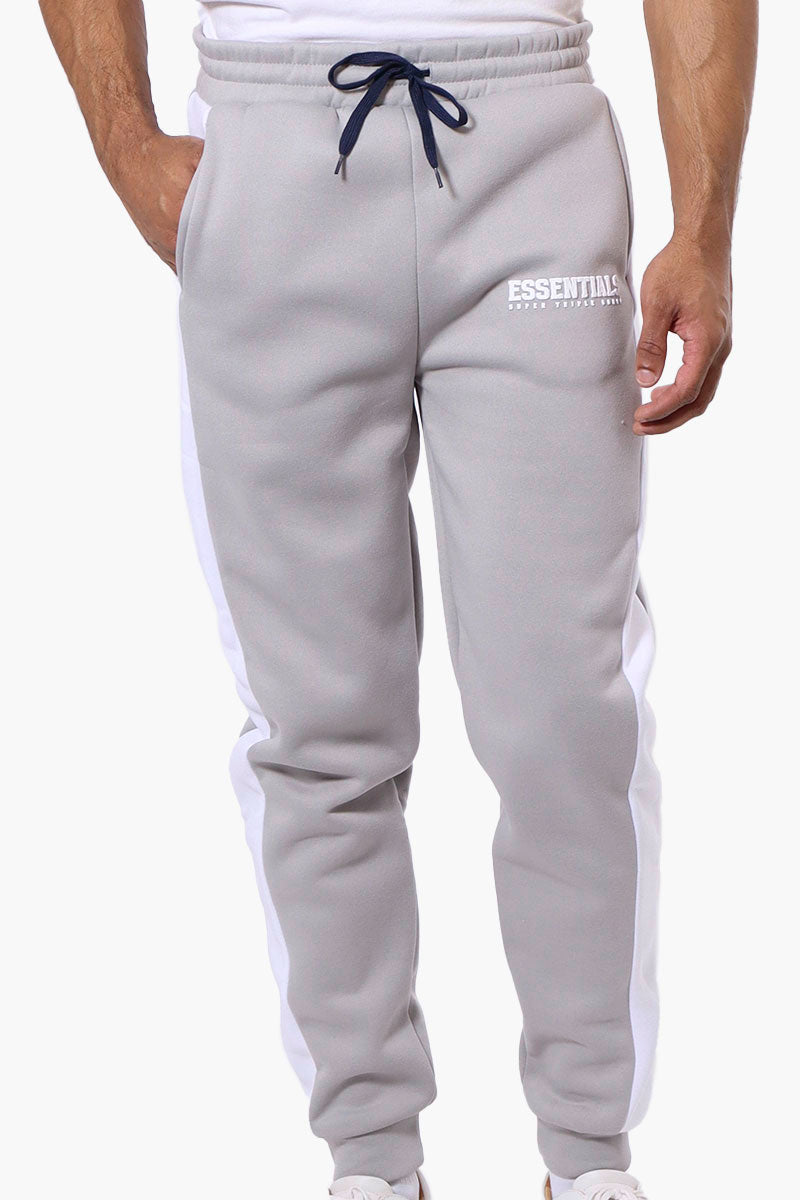 Essentials Super Triple Goose Side Stripe Tie Waist Joggers - Grey - Mens Joggers & Sweatpants - International Clothiers