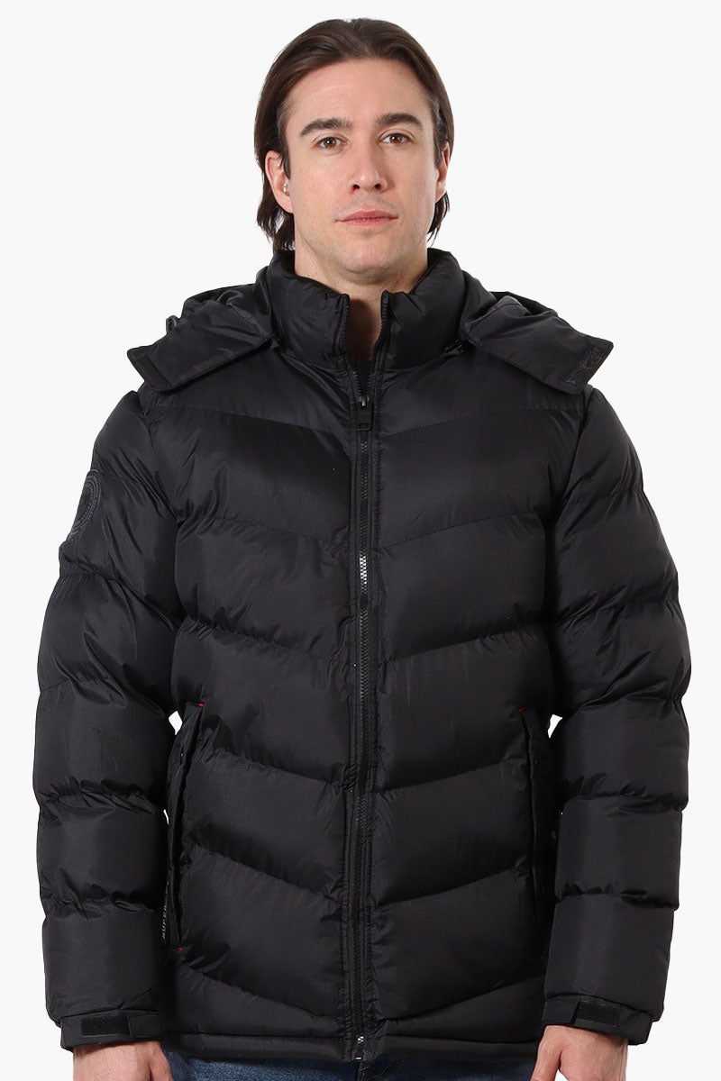 Super Triple Goose Bubble Contrast Detail Bomber Jacket - Black - Mens Bomber Jackets - International Clothiers