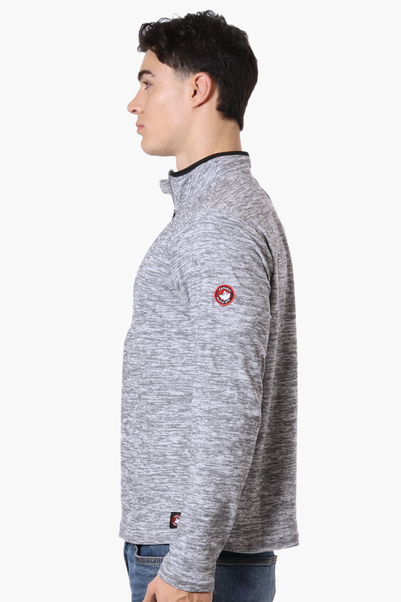 Canada Weather Gear Basic 1/4 Zip Long Sleeve Top - Grey - Mens Long Sleeve Tops - International Clothiers