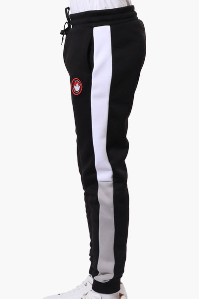 Canada Weather Gear Side Stripe Colour Block Joggers - Black - Mens Joggers & Sweatpants - International Clothiers