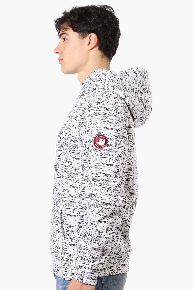 Canada Weather Gear Patterned Embroidered Hoodie - White - Mens Hoodies & Sweatshirts - International Clothiers