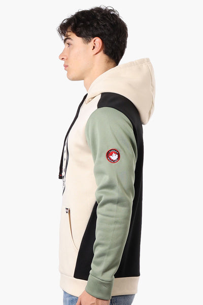 Canada Weather Gear Colour Block Hoodie - Cream - Mens Hoodies & Sweatshirts - International Clothiers