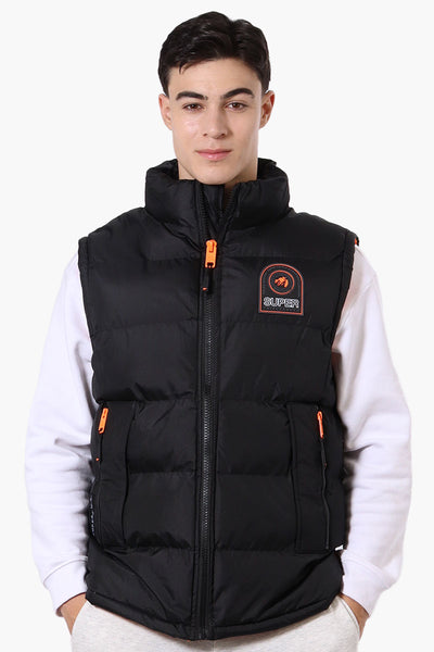 Super Triple Goose Double Pocket Bubble Vest - Black - Mens Vests - International Clothiers