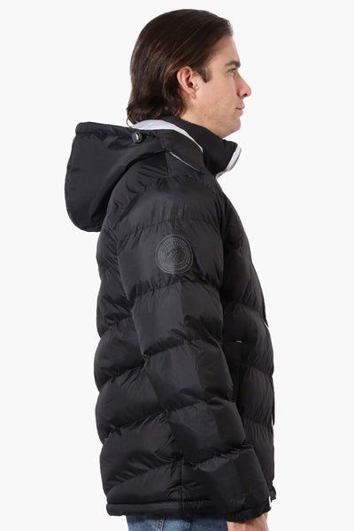 Super Triple Goose Bubble Contrast Detail Bomber Jacket - Black - Mens Bomber Jackets - International Clothiers