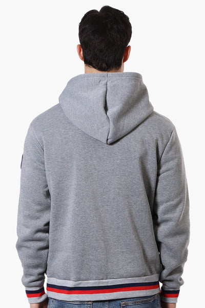 Essentials Super Triple Goose Striped Cuff Detail Hoodie - Grey - Mens Hoodies & Sweatshirts - International Clothiers