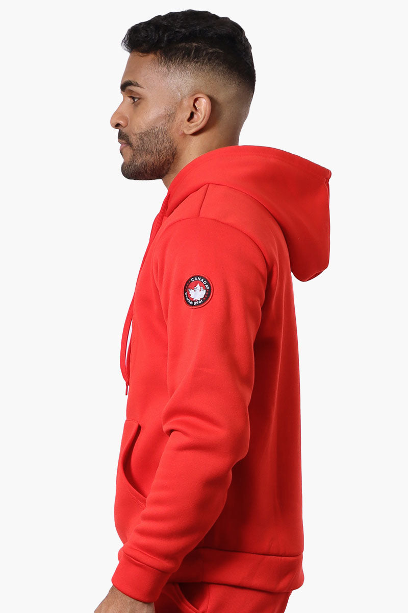 Canada Weather Gear Solid Embossed Logo Hoodie - Red - Mens Hoodies & Sweatshirts - International Clothiers