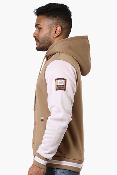 Canada Work Gear Button Up Hoodie - Camel - Mens Hoodies & Sweatshirts - International Clothiers