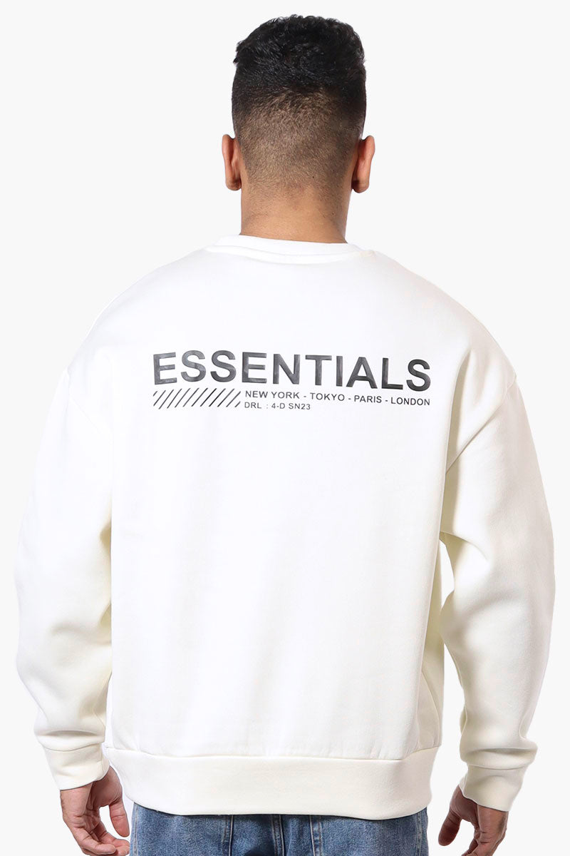 Drill Essentials Side Patch Pullover Sweatshirt - Cream - Mens Hoodies & Sweatshirts - International Clothiers