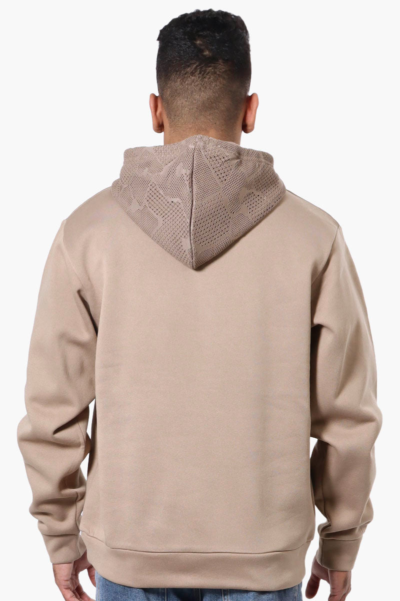 Saints Studio Crochet Detail Hoodie - Taupe - Mens Hoodies & Sweatshirts - International Clothiers