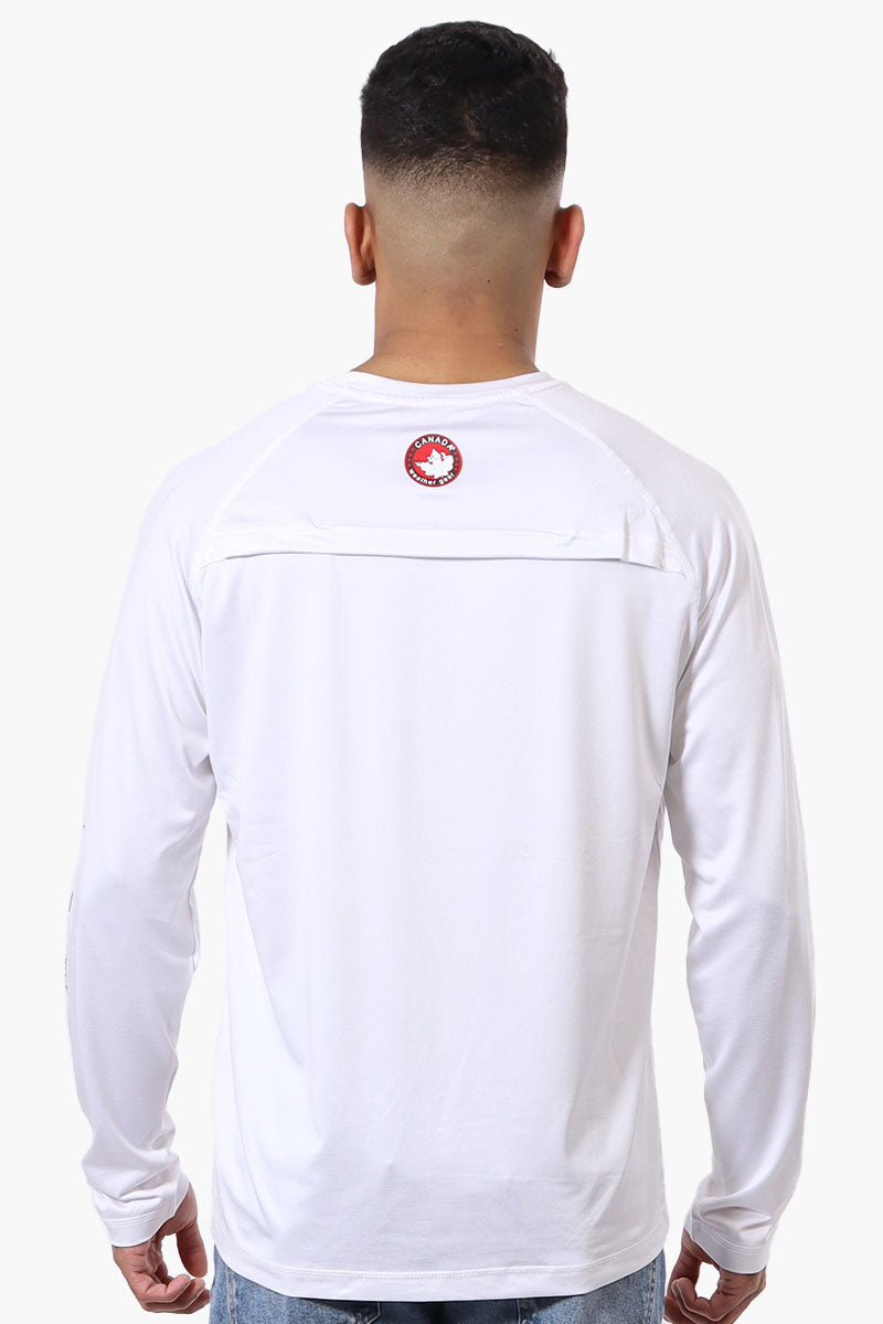 Canada Weather Gear Athletic Logo Sleeve Long Sleeve Top - White - Mens Long Sleeve Tops - International Clothiers