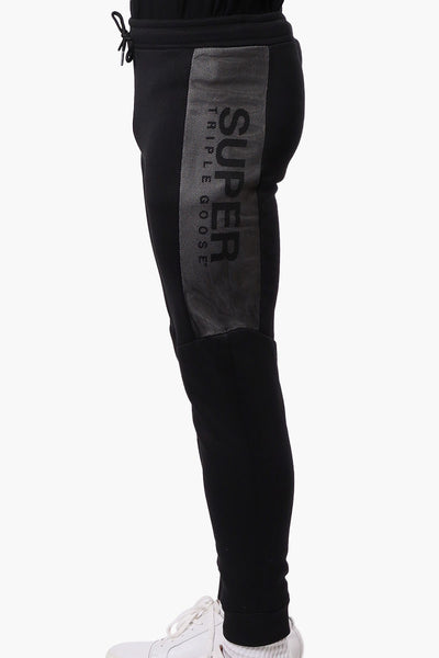 Super Triple Goose Mesh Insert Joggers - Black - Mens Joggers & Sweatpants - International Clothiers