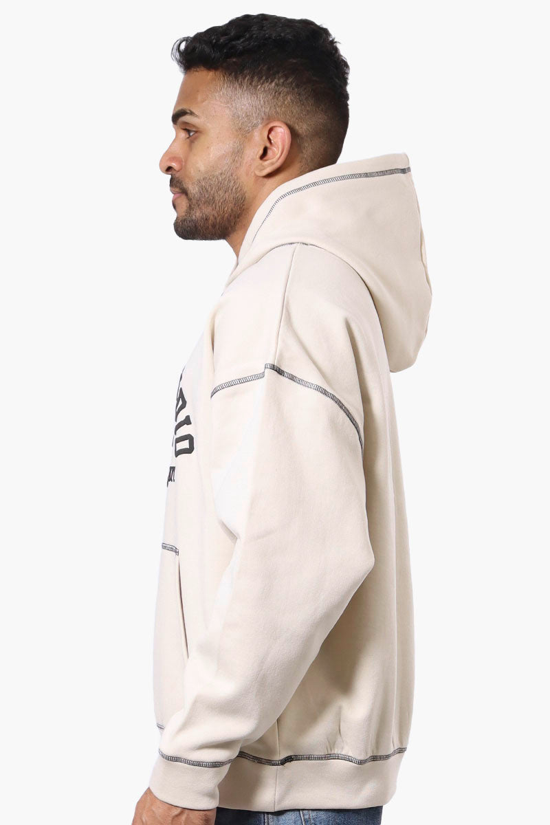 Saints Studio Social Club Print Hoodie - Cream - Mens Hoodies & Sweatshirts - International Clothiers