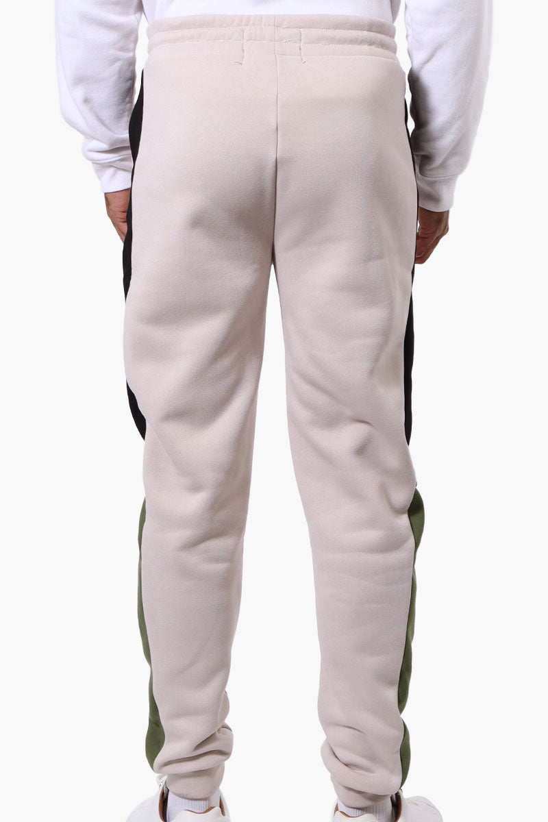 Canada Weather Gear Side Stripe Colour Block Joggers - Beige - Mens Joggers & Sweatpants - International Clothiers