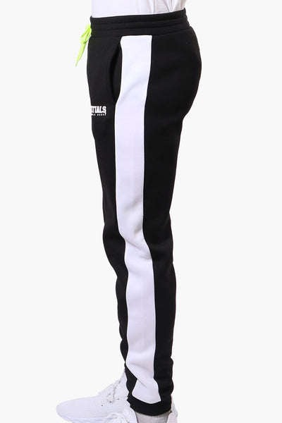 Essentials Super Triple Goose Side Stripe Tie Waist Joggers - Black - Mens Joggers & Sweatpants - International Clothiers