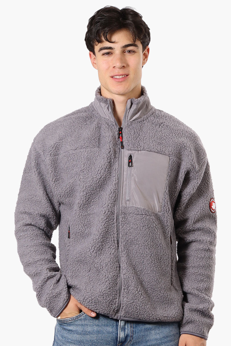 Canada Weather Gear Sherpa Zip Up Lightweight Jacket - Grey - Mens Lightweight Jackets - International Clothiers