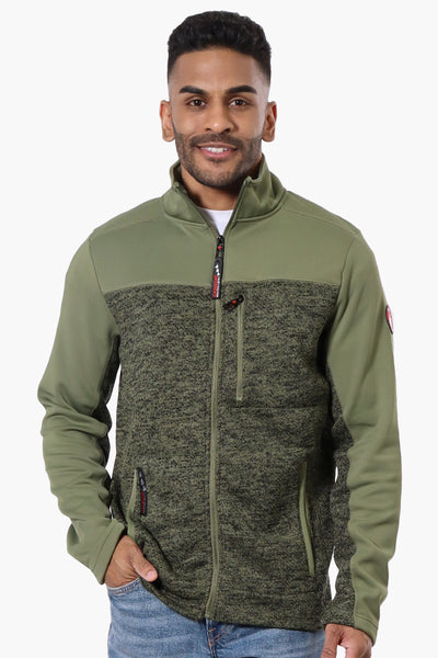 Canada Weather Gear Zip Up Fleece Lightweight Jacket - Olive - Mens Lightweight Jackets - International Clothiers