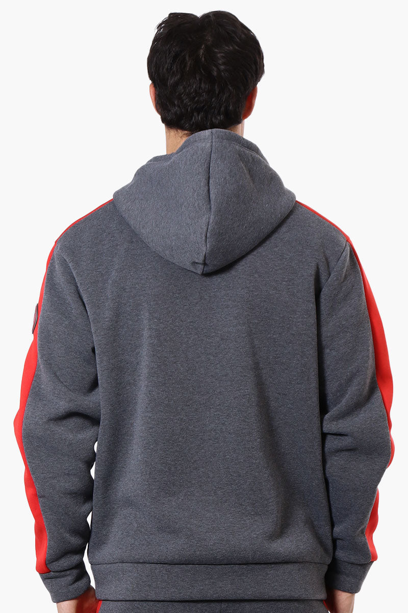 Essentials Super Triple Goose Sleeve Stripe Zip Up Hoodie - Grey - Mens Hoodies & Sweatshirts - International Clothiers