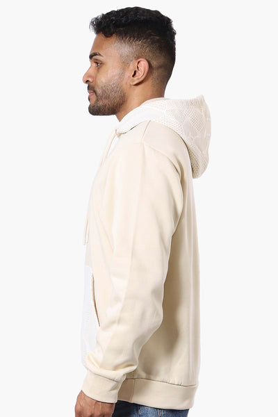 Saints Studio Crochet Detail Hoodie - Cream - Mens Hoodies & Sweatshirts - International Clothiers