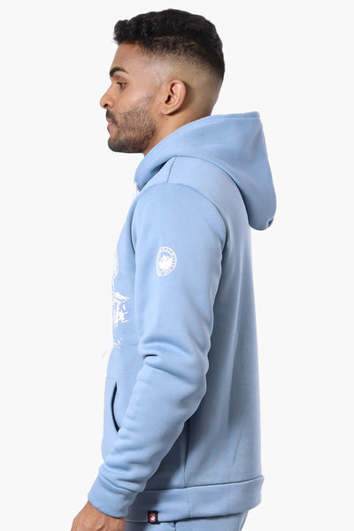 Canada Weather Gear Banff Print Hoodie - Blue - Mens Hoodies & Sweatshirts - International Clothiers