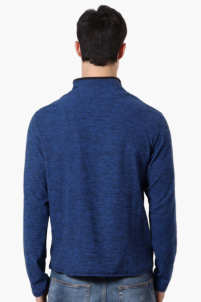 Canada Weather Gear Basic 1/4 Zip Long Sleeve Top - Navy - Mens Long Sleeve Tops - International Clothiers