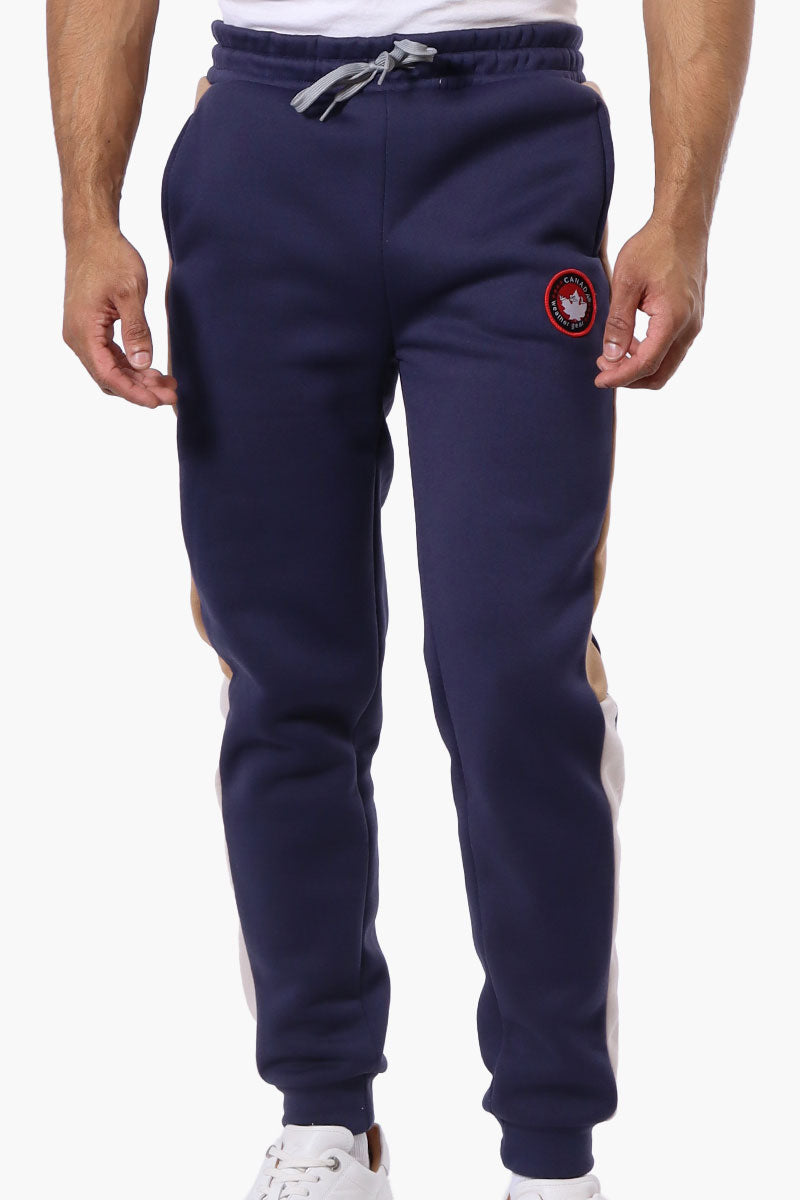 Canada Weather Gear Side Stripe Colour Block Joggers - Navy - Mens Joggers & Sweatpants - International Clothiers