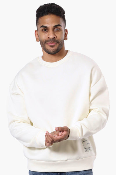 Drill Essentials Side Patch Pullover Sweatshirt - Cream - Mens Hoodies & Sweatshirts - International Clothiers