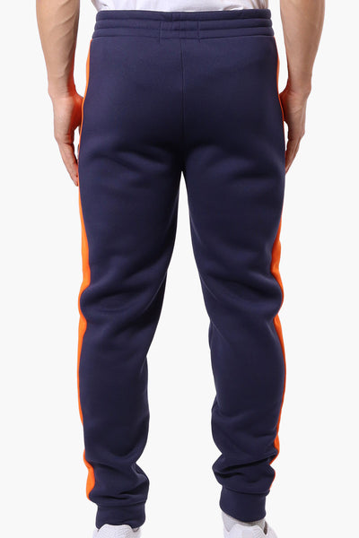 Essentials Super Triple Goose Side Stripe Tie Waist Joggers - Navy - Mens Joggers & Sweatpants - International Clothiers