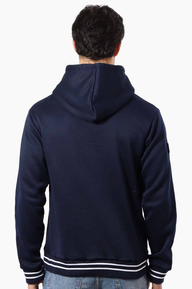 Canada Weather Gear Striped Cuff Hoodie - Navy - Mens Hoodies & Sweatshirts - International Clothiers