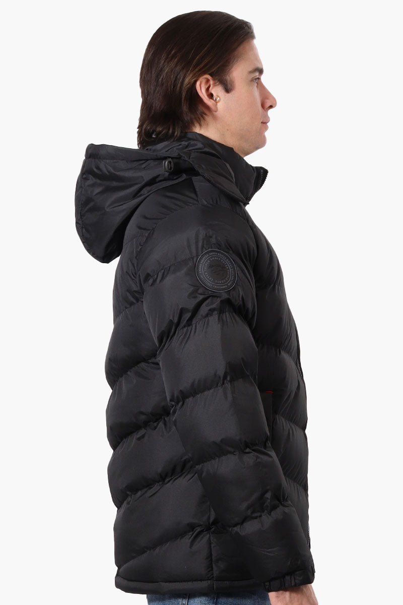 Super Triple Goose Bubble Contrast Detail Bomber Jacket - Black - Mens Bomber Jackets - International Clothiers