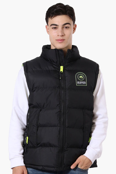 Super Triple Goose Double Pocket Bubble Vest - Black - Mens Vests - International Clothiers