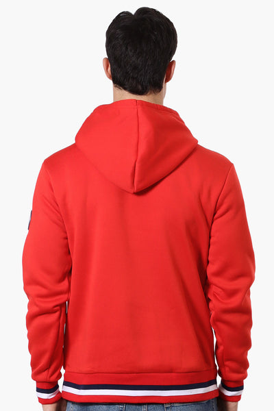 Essentials Super Triple Goose Striped Cuff Detail Hoodie - Red - Mens Hoodies & Sweatshirts - International Clothiers