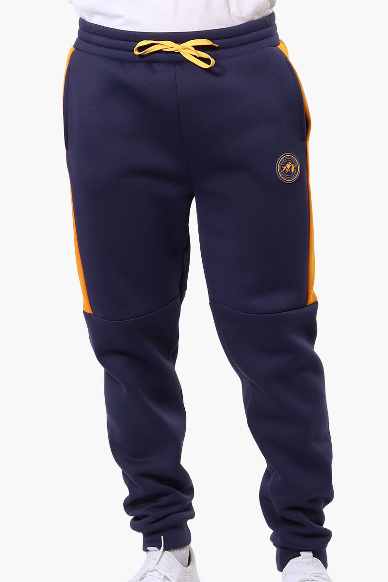 Essentials Super Triple Goose Side Stripe Tie Waist Joggers - Navy - Mens Joggers & Sweatpants - International Clothiers