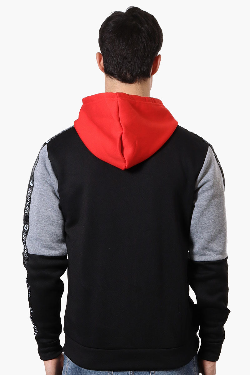 Canada Weather Gear Colour Block Sleeve Detail Hoodie - Red - Mens Hoodies & Sweatshirts - International Clothiers