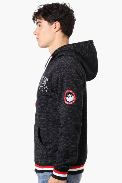 Canada Weather Gear Patterned Chest Logo Hoodie - Black - Mens Hoodies & Sweatshirts - International Clothiers