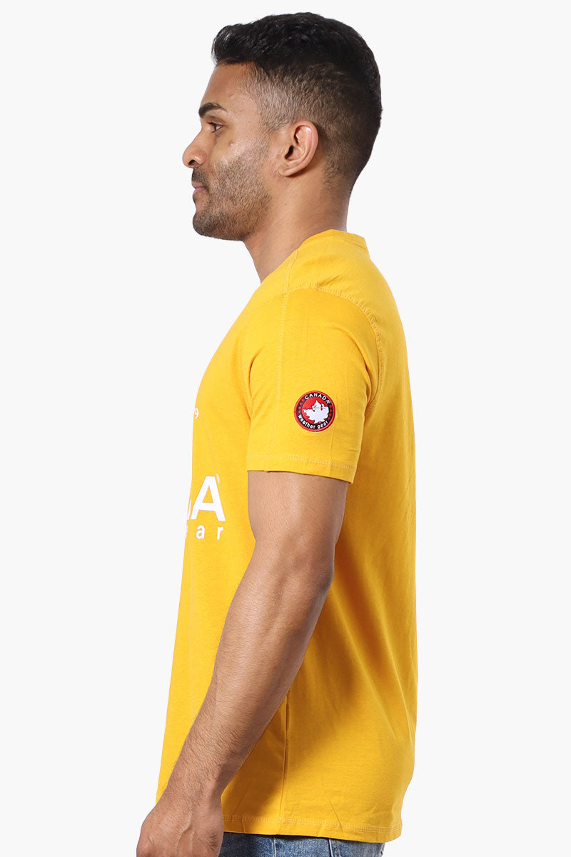 Canada Weather Gear Chest Logo Print Tee - Yellow - Mens Tees & Tank Tops - International Clothiers