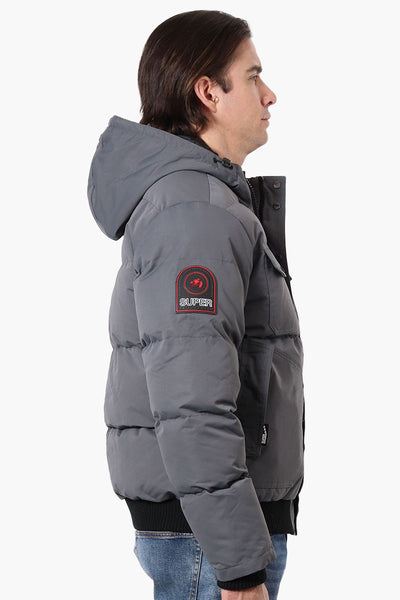 Super Triple Goose 4 Pocket Bomber Jacket - Grey - Mens Bomber Jackets - International Clothiers