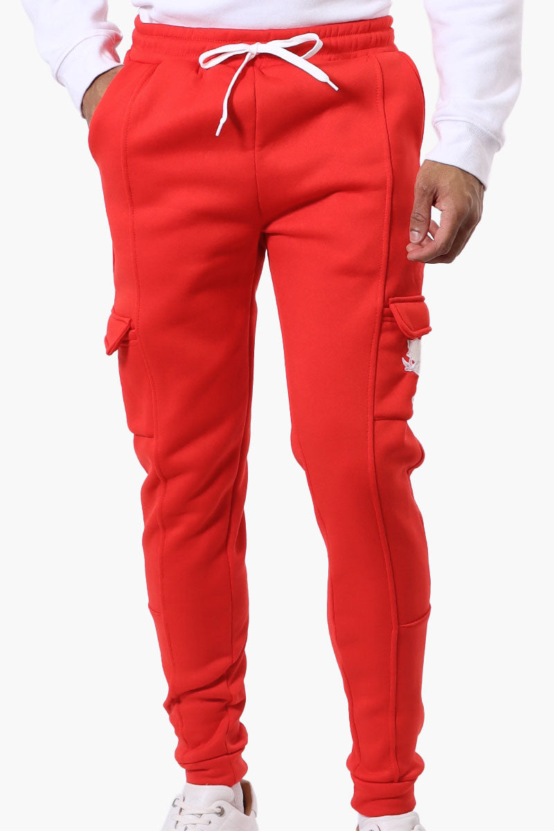 Canada Weather Gear Tie Waist Cargo Joggers - Red - Mens Joggers & Sweatpants - International Clothiers