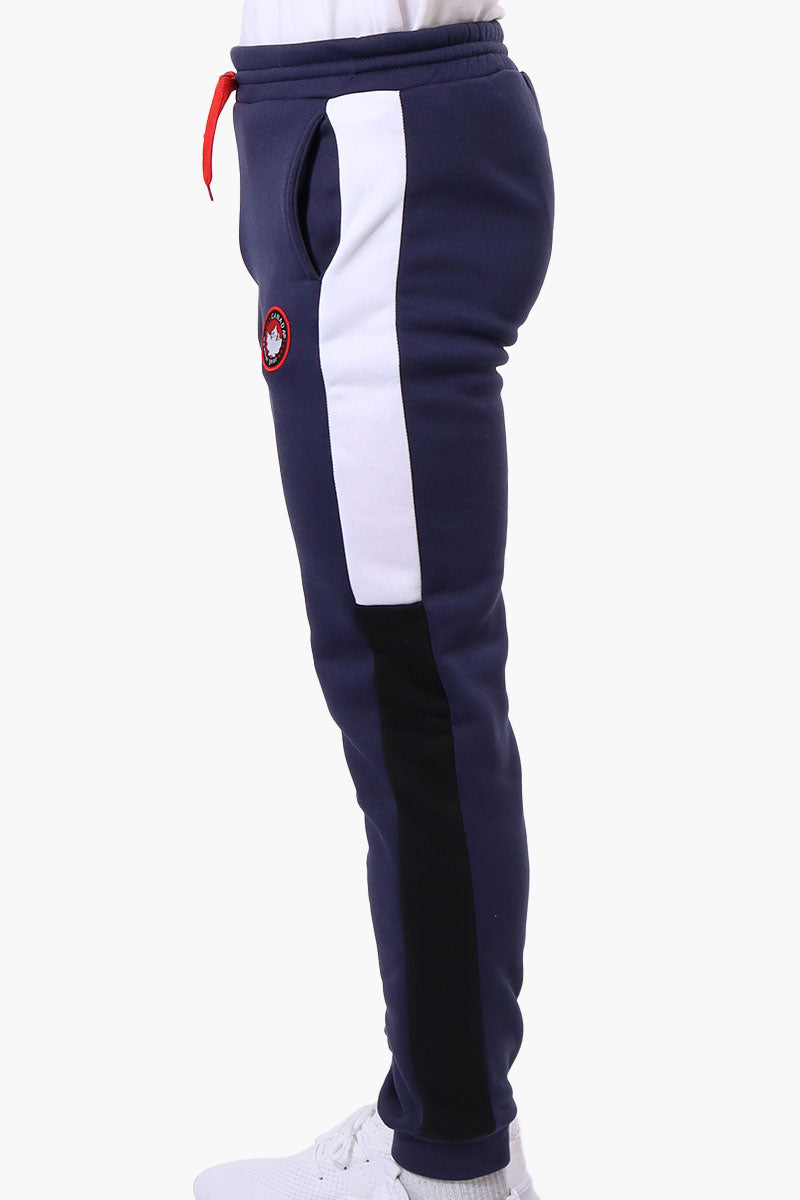 Canada Weather Gear Side Stripe Tie Waist Joggers - Navy - Mens Joggers & Sweatpants - International Clothiers