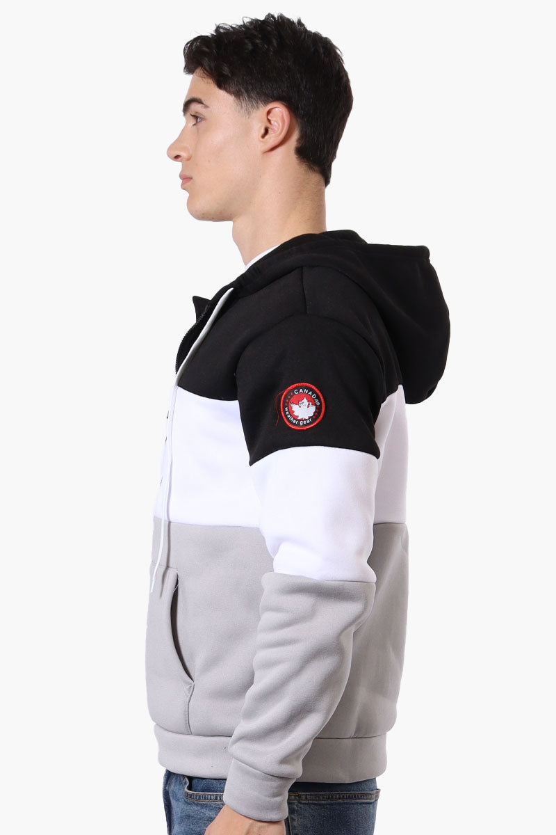 Canada Weather Gear 1/2 Zip Colour Block Hoodie - Black - Mens Hoodies & Sweatshirts - International Clothiers