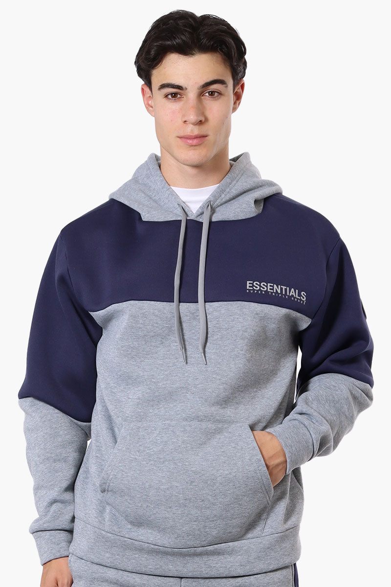 Essentials Super Triple Goose Colour Block Hoodie - Grey - Mens Hoodies & Sweatshirts - International Clothiers