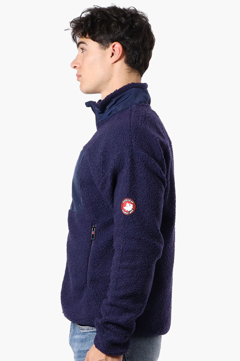 Canada Weather Gear Sherpa Zip Up Lightweight Jacket - Navy - Mens Lightweight Jackets - International Clothiers