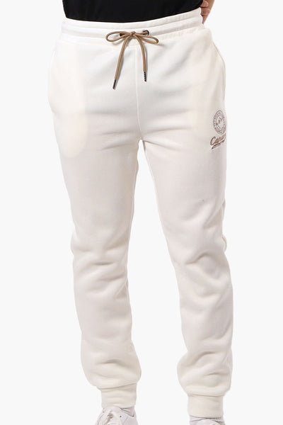 Canada Weather Gear Tie Waist Embroidered Joggers - White - Mens Joggers & Sweatpants - International Clothiers