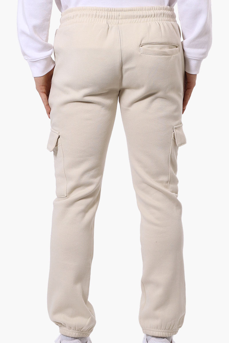 Essentials By Drill Tie Waist Cargo Joggers - Cream - Mens Joggers & Sweatpants - International Clothiers