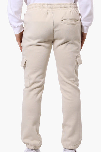 Essentials By Drill Tie Waist Cargo Joggers - Cream - Mens Joggers & Sweatpants - International Clothiers