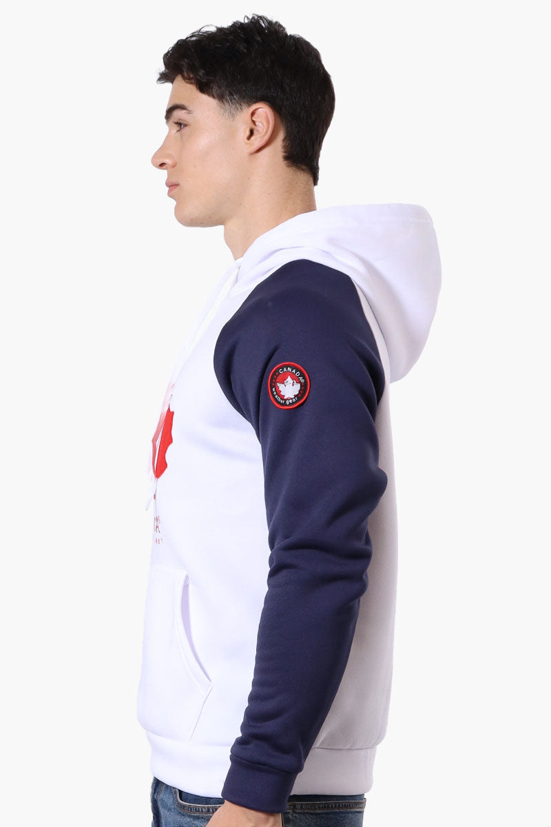 Canada Weather Gear Colour Block Chest Logo Hoodie - White - Mens Hoodies & Sweatshirts - International Clothiers