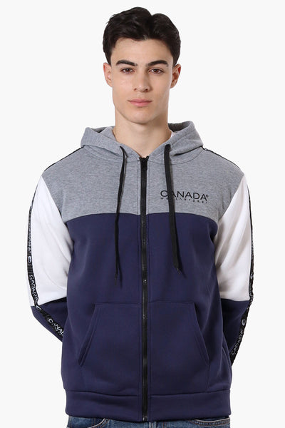 Canada Weather Gear Colour Block Sleeve Detail Hoodie - Grey - Mens Hoodies & Sweatshirts - International Clothiers